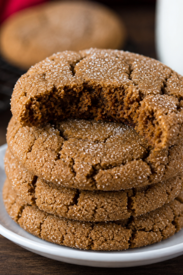 Classic chewy molasses cookies with crackly sugar tops and warm ginger spice. Perfect holiday baking recipe for Christmas cookie trays and winter desserts.