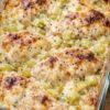 A comforting Amish-style dump-and-bake chicken casserole made with cream of celery soup, tender chicken, and golden stuffing topping. Perfect for weeknight dinners, family meals, and make-ahead comfort cooking.