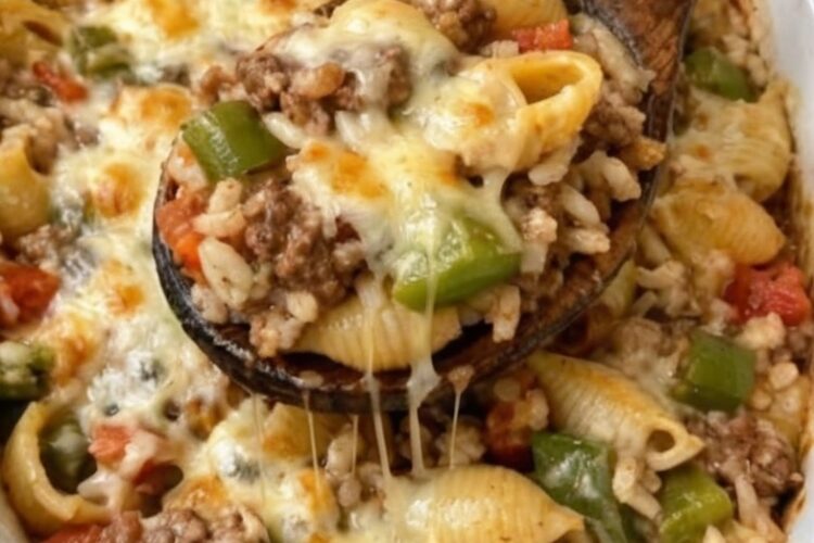 A hearty, family-style baked pasta that captures the flavors of traditional stuffed peppers in an easy one-dish casserole. Perfect for weeknight dinners, meal prep, and comfort food cravings.