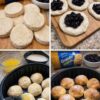 An easy 4-ingredient air fryer dessert made with canned biscuits and blueberry pie filling. Flaky, golden, and filled with warm jammy center — ready in under 15 minutes.