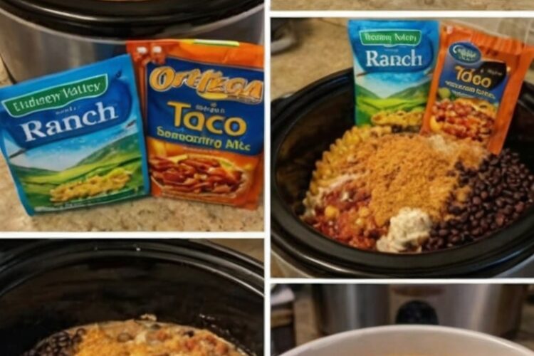 A creamy, hearty Tex-Mex slow cooker chicken recipe made with ranch seasoning, taco seasoning, black beans, and Rotel. This easy crockpot dinner is perfect for busy weeknights, family meal prep, potlucks, and freezer meals.