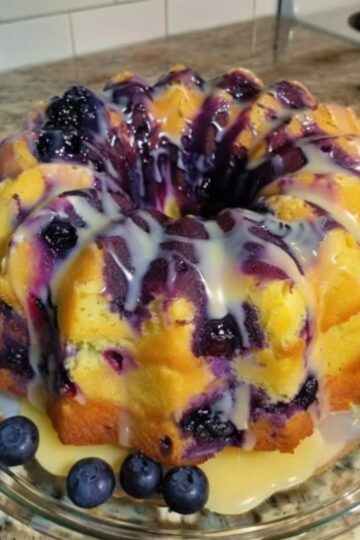 A moist, bakery-style lemon blueberry bundt cake with fresh citrus zest and a sweet lemon glaze. Perfect for brunch, holidays, or summer gatherings.