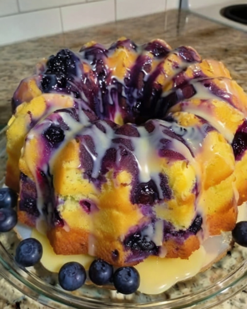 A moist, bakery-style lemon blueberry bundt cake with fresh citrus zest and a sweet lemon glaze. Perfect for brunch, holidays, or summer gatherings.