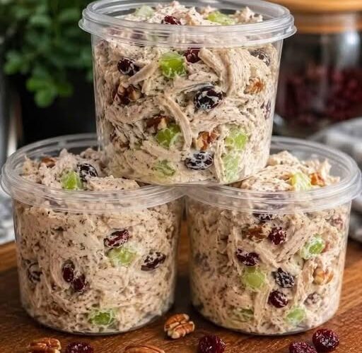 A creamy, protein-packed cranberry pecan chicken salad made with juicy chicken breast, toasted pecans, sweet dried cranberries, crisp celery, and a light homemade dressing. Perfect for meal prep, sandwiches, wraps, brunches, and healthy lunches.