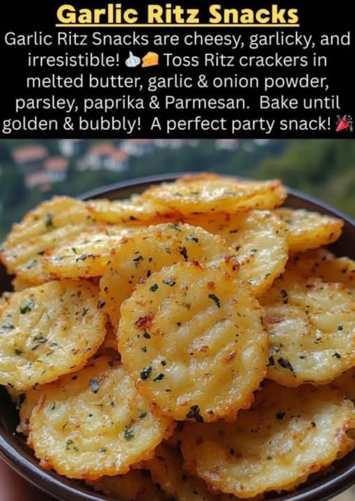 These Garlic Parmesan Ritz Crackers are a quick and easy buttery snack made with crispy Ritz crackers, melted butter, garlic seasoning, herbs, and toasted Parmesan cheese. Perfect for movie nights, holiday appetizers, game day parties, family gatherings, and budget-friendly entertaining, this simple baked cracker recipe delivers irresistible flavor and crunch in just 15 minutes while using everyday pantry ingredients.