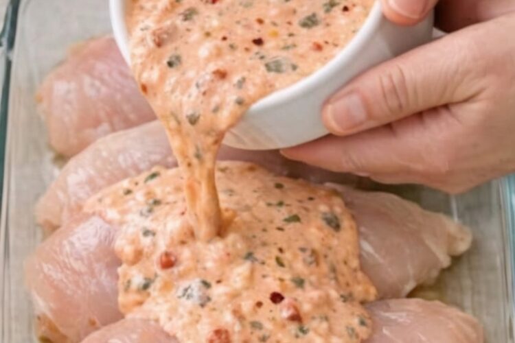 Creamy Herb Baked Chicken is an easy one-pan dinner featuring juicy chicken breasts coated in a rich garlic Parmesan herb sauce that bakes into a golden, flavorful crust. Perfect for busy weeknight meals, healthy family dinners, meal prep, low-carb comfort food, and simple homemade recipes that deliver restaurant-quality flavor with minimal effort.
