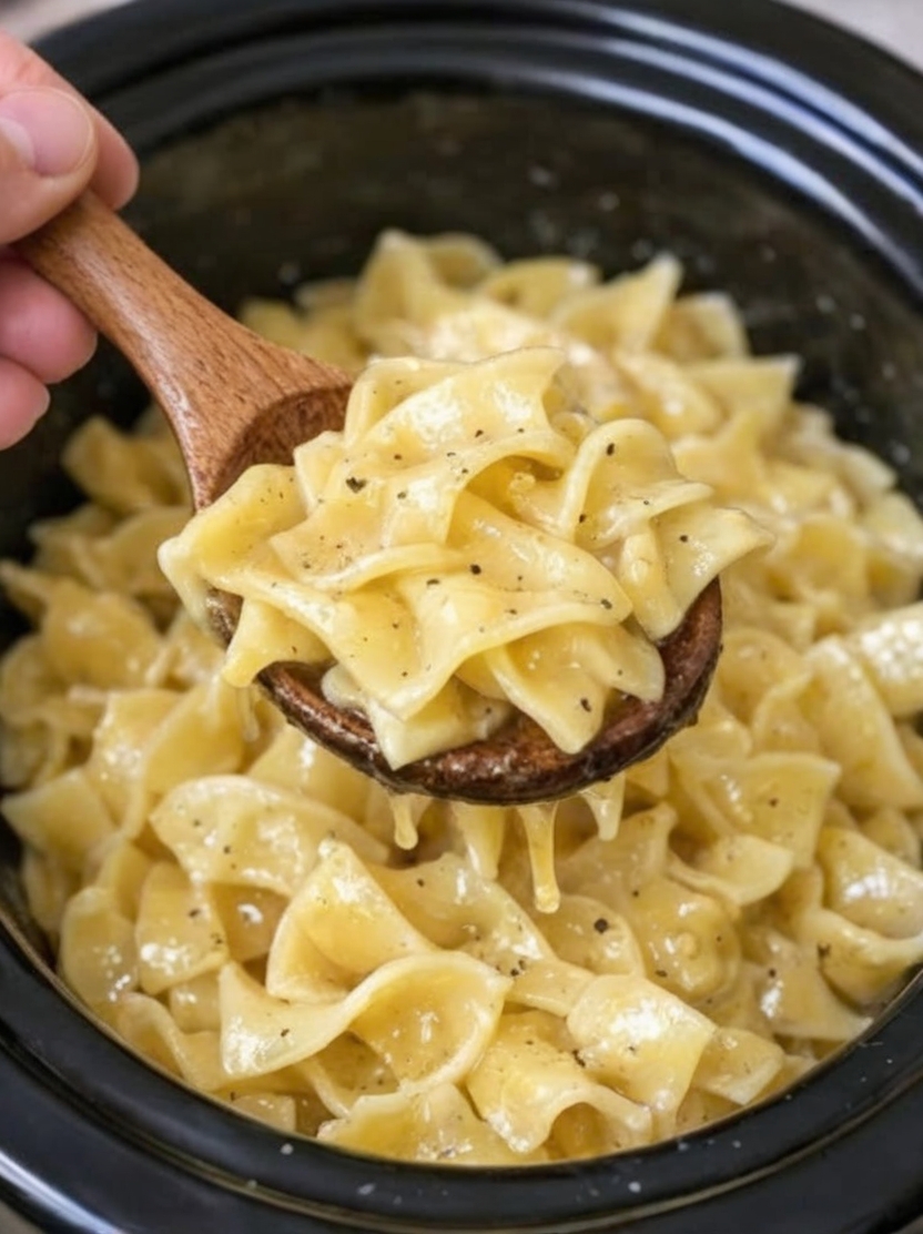 Slow Cooker Amish Sour Cream Noodles are the ultimate creamy comfort food made with tender egg noodles, sour cream, cottage cheese, cream cheese, and buttery seasonings for a rich homemade meal that's perfect for family dinners, meal prep, holiday gatherings, and budget-friendly comfort cooking. This easy slow cooker recipe creates a velvety, protein-rich side dish or vegetarian main course that pairs beautifully with roasted meats, fresh vegetables, and classic home-style favorites while delivering restaurant-quality flavor with minimal effort.