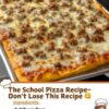 A nostalgic homemade School Cafeteria Pizza featuring a soft, slightly sweet sheet pan crust topped with rich pizza sauce, melted mozzarella cheese, and savory Italian sausage. Perfect for family dinners, meal prep, parties, game nights, and classic comfort food cravings.