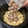 A hearty crockpot stew featuring tender meatballs, potatoes, carrots, celery, and onions simmered in a rich beef gravy. The perfect one-pot comfort food for busy weeknights, meal prep, and family dinners.