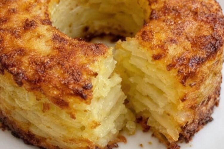 Transform everyday potatoes into an elegant, crispy golden potato ring with just three simple ingredients. Buttery layers bake into a tender interior with irresistibly crisp edges, creating a stunning side dish that's perfect for holiday meals, family dinners, and entertaining. Simple pantry staples and quality kitchen essentials come together to deliver restaurant-worthy comfort food with minimal effort.