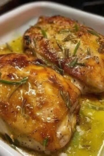 An easy oven-baked chicken recipe featuring juicy chicken breasts coated in a creamy garlic Parmesan topping that bakes into a golden crust while creating a rich buttery pan sauce. Perfect for weeknight dinners, meal prep, and family comfort food.