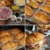 Flaky croissants filled with deli ham and melted Swiss cheese, brushed with butter, topped with sesame seeds, and baked until golden brown. Perfect for brunch, holiday breakfasts, entertaining, and meal prep.