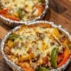 All the cheesy, saucy comfort of pizza with none of the crust. A seasoned ground-chicken base stands in for the dough, topped with sugar-free sauce, gooey mozzarella, and your favorite pizza toppings. High-protein, gluten-free, and keto-friendly—ready in under 40 minutes.