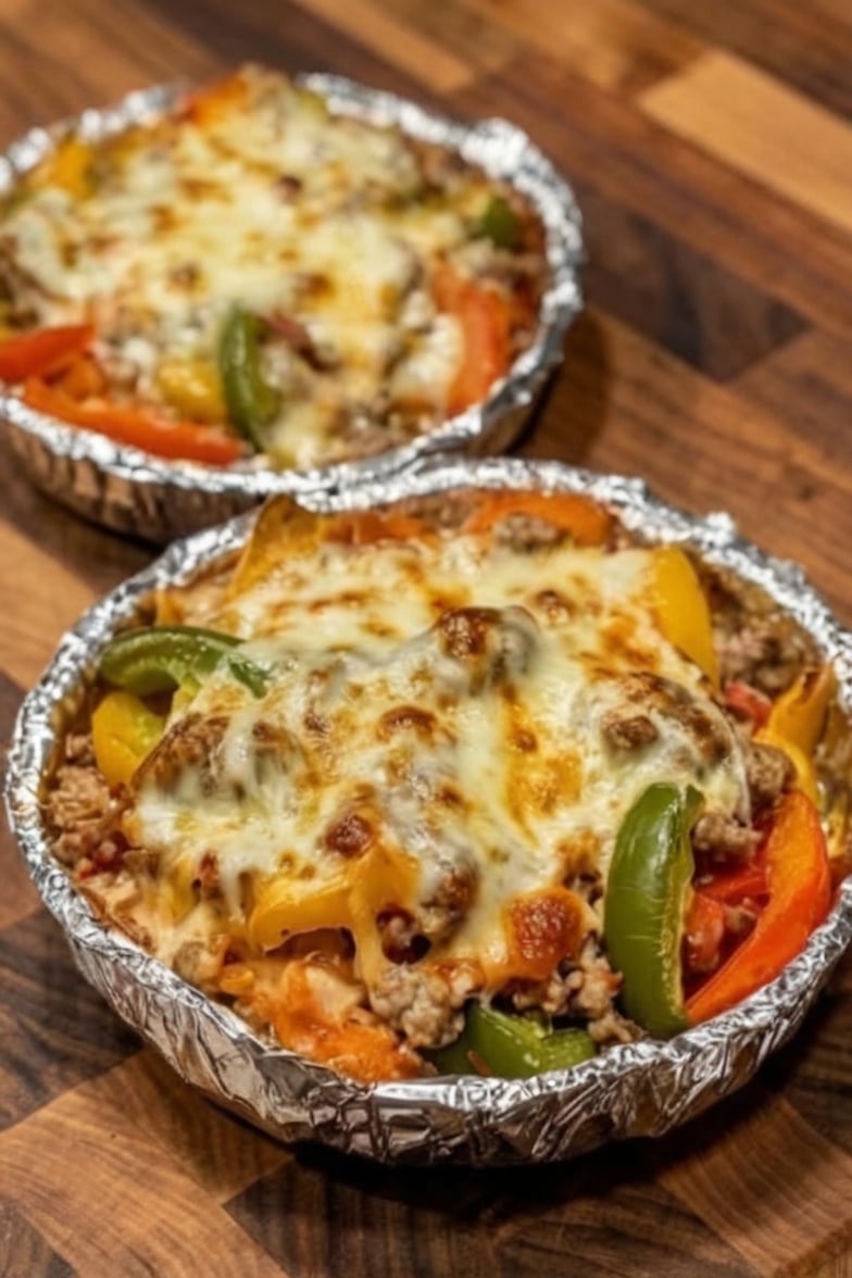 All the cheesy, saucy comfort of pizza with none of the crust. A seasoned ground-chicken base stands in for the dough, topped with sugar-free sauce, gooey mozzarella, and your favorite pizza toppings. High-protein, gluten-free, and keto-friendly—ready in under 40 minutes.
