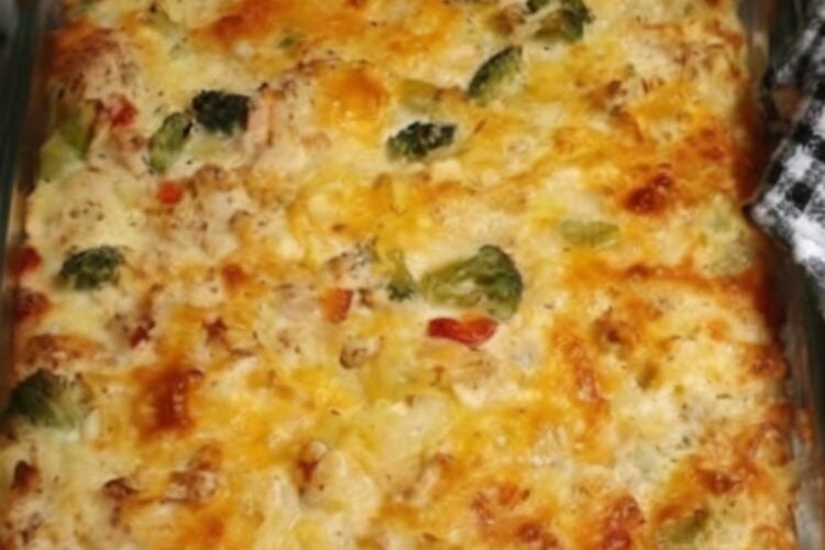 This Cheesy Chicken Broccoli Rice Casserole is a creamy, comforting family dinner made with tender chicken, fluffy rice, broccoli, cheddar cheese, and a rich homemade sauce. It's perfect for busy weeknights, holiday gatherings, meal prep, or using leftover rotisserie chicken.