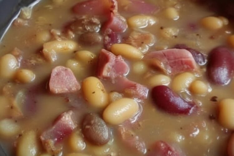 This Slow Cooker Ham and Bean Soup is packed with tender mixed beans, smoky ham, onions, garlic, and warm spices for a hearty, comforting meal. It's an easy dump-and-go recipe that's perfect for cozy family dinners, meal prep, or using leftover holiday ham.