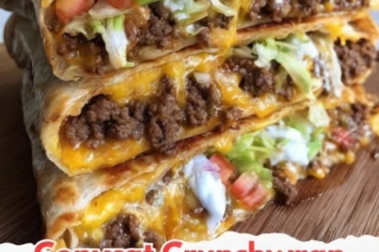 Crispy, cheesy, and loaded with seasoned beef and fresh toppings — these easy homemade crunchwraps are better than takeout and ready in just 30 minutes. A family favorite for quick weeknight dinners!