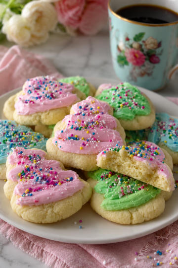 Incredibly soft, melt-in-your-mouth sugar cookies made with cream cheese for lasting tenderness. Easy dough, pale and perfect, with optional simple frosting.
