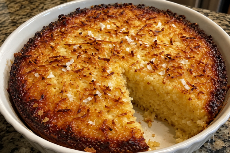 An old-fashioned Impossible Coconut Pie with a golden toasted coconut topping and a rich, buttery custard filling. This easy one-bowl dessert creates its own layers as it bakes and is perfect for holidays, potlucks, or everyday baking.