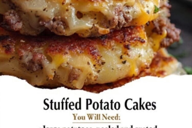 Golden crispy potato cakes stuffed with seasoned ground beef and melted cheddar cheese. An easy comfort food dinner that's perfect for busy weeknights or family meals.