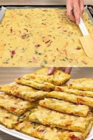 Crispy on the edges, tender in the center, and loaded with potatoes, vegetables, eggs, and melted cheese, this easy sheet pan potato bake is perfect for breakfast, brunch, or a simple family meal.