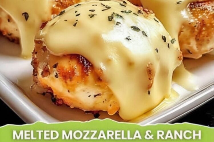 Juicy chicken stuffed with seasoned mozzarella, brushed with buttery herbs, and baked until golden. An easy weeknight dinner that's packed with cheesy comfort.