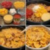 Creamy cheesy beef and bowtie pasta made with seasoned ground beef, tender pasta, Velveeta, Rotel tomatoes with green chilies, sour cream, and shredded cheddar. The pasta is coated in a rich, velvety cheese sauce and served warm as a hearty, comforting family dinner.