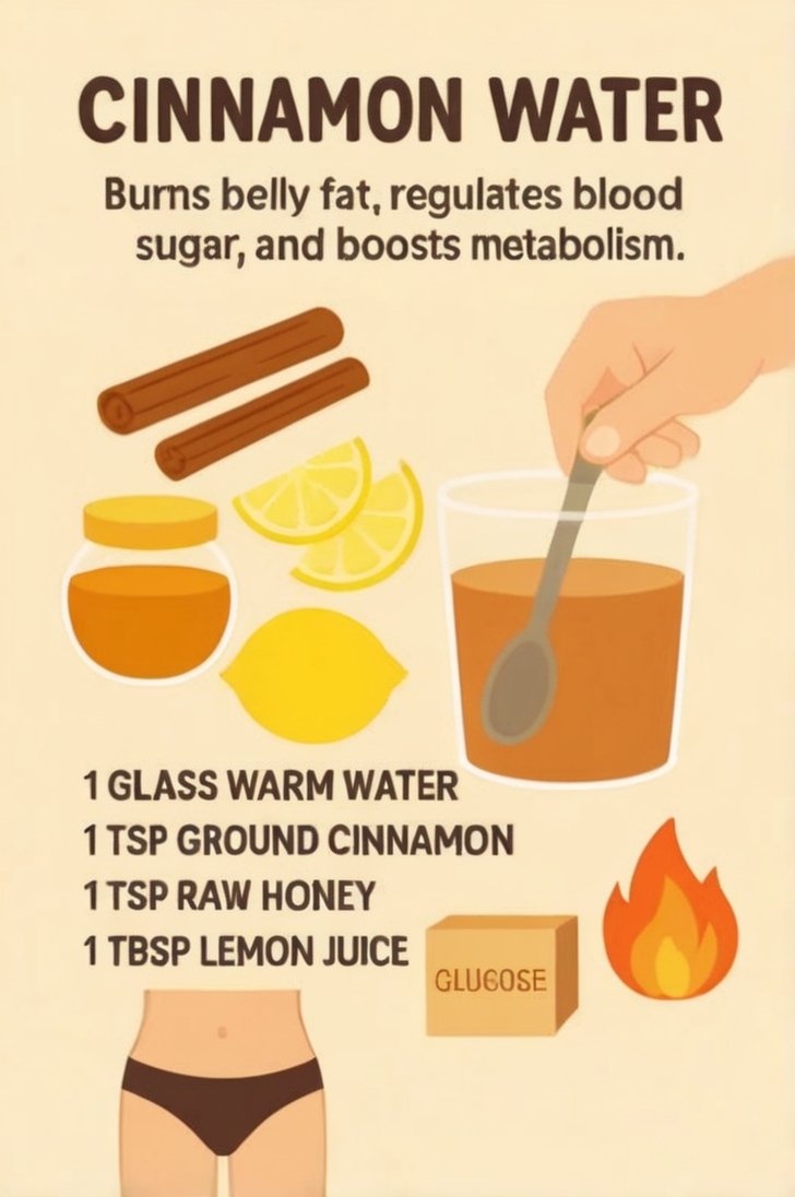 A warm golden cinnamon turmeric drink with ginger, cayenne, black pepper, honey, and fresh lemon, served in a clear glass with lemon slices and a few spices nearby.