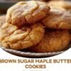 Golden-brown maple cinnamon cookies with crackled tops, crisp edges, and soft chewy centers, lightly coated in cinnamon sugar and arranged on a cooling rack.