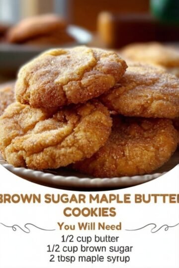 Golden-brown maple cinnamon cookies with crackled tops, crisp edges, and soft chewy centers, lightly coated in cinnamon sugar and arranged on a cooling rack.