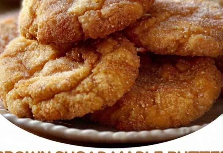 Golden-brown maple cinnamon cookies with crackled tops, crisp edges, and soft chewy centers, lightly coated in cinnamon sugar and arranged on a cooling rack.