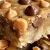 soft, chewy peanut butter bars studded with melted butterscotch and chocolate chips. A one-bowl, comfort-first recipe that's gluten-free swappable and lunchbox, potluck, and game-day perfect.