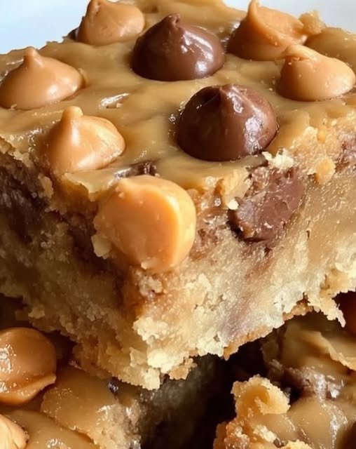 soft, chewy peanut butter bars studded with melted butterscotch and chocolate chips. A one-bowl, comfort-first recipe that's gluten-free swappable and lunchbox, potluck, and game-day perfect.