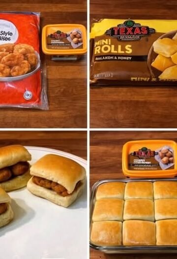 Golden, buttery mini chicken sandwiches made with crispy Southern-style chicken bites tucked into soft honey-butter rolls, perfect for a bite-sized comfort-food treat.