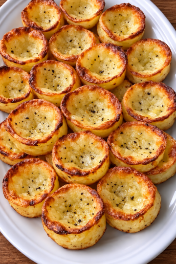 Oven Baked 3 Ingredient Buttery Potato Shell Cups