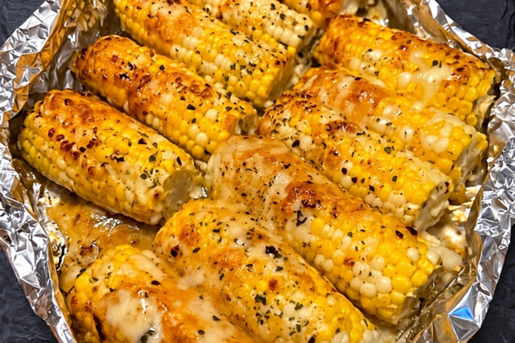 Grilled corn cobs slathered in creamy, tangy crema with salty cotija cheese, chili, cilantro, and a bright squeeze of lime. Authentic street-food energy for your backyard or kitchen — naturally gluten-free and vegetarian.