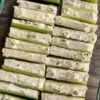 Cool, crisp celery filled with whipped herby cream cheese — ten minutes, zero cooking.