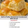 Soft and fluffy sweetened condensed milk bread rolls with a beautifully golden, glossy crust and a light, tender crumb—perfect for breakfast, snacks, or enjoying warm with butter. handmadev.com