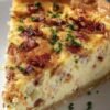 Golden, flaky Bacon and Cheese Quiche filled with a rich, creamy egg custard, smoky bacon pieces, and a sprinkle of fresh parsley. 🥓🧀 This comforting classic is perfect for breakfast, weekend brunch, or an easy family dinner!