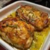Golden, juicy Garlic Butter Rosemary Chicken Thighs coated in a rich, buttery sauce with fragrant fresh rosemary and garlic. 🍗🌿 The beautifully browned chicken and savory pan juices make this comforting dish perfect for a cozy family dinner, served with mashed potatoes, rice, or crusty bread!