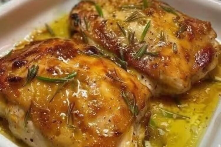 Golden, juicy Garlic Butter Rosemary Chicken Thighs coated in a rich, buttery sauce with fragrant fresh rosemary and garlic. 🍗🌿 The beautifully browned chicken and savory pan juices make this comforting dish perfect for a cozy family dinner, served with mashed potatoes, rice, or crusty bread!