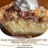 Creamy, gooey Old-Fashioned Kentucky Sawdust Pie, topped with crunchy pecans, sweet coconut, buttery crumbs, and a generous swirl of whipped cream. This nostalgic Southern dessert has a golden crust and a rich, soft center that makes every bite irresistible! 🥧❤️