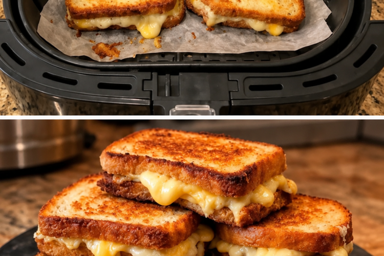 Easy Air Fryer Grilled Cheese Sandwich Recipe (Crispy, Golden & Perfectly Melted
