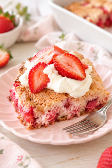 Strawberry Angel Food Bars (Light & Fluffy Summer Dessert)