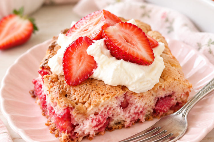 Strawberry Angel Food Bars (Light & Fluffy Summer Dessert)