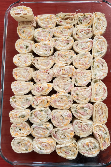 Easy Dill Pickle Ham & Cheese Pinwheels Recipe (Creamy Party Roll Ups)