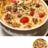 Italian sausage, broken lasagna noodles, cream, and two cheeses in one pot