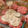Poor Man's Steak Recipe (Amish Hamburger Steak With Rich & Creamy Mushroom Gravy)