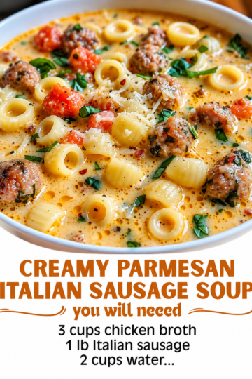 Easy Creamy Italian Sausage Pasta Soup Recipe (One Pot, Ready In 30 Minutes)