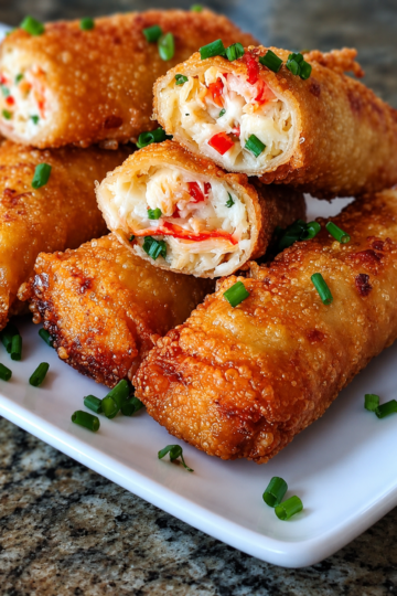 Easy Crispy Crab Egg Rolls Recipe (Homemade Crab Rangoon Egg Rolls)